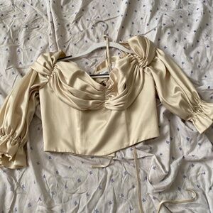 Stolen Studios Onarins Princess Top in Beige Cream